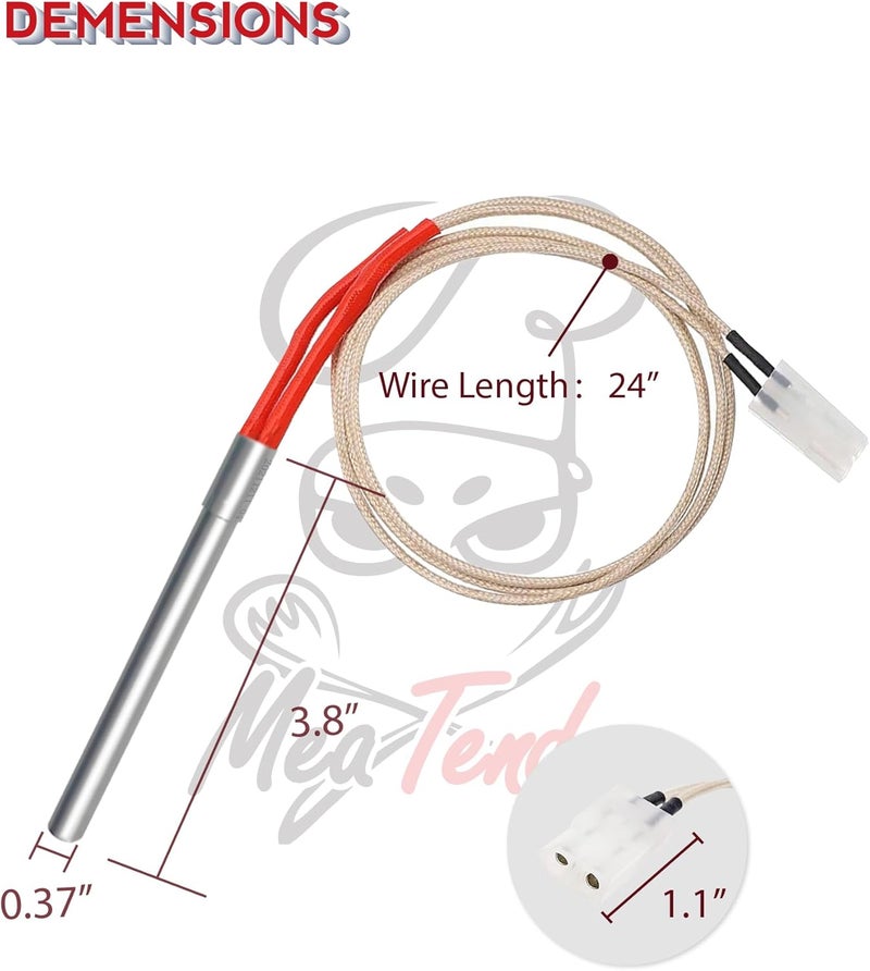 Meatender AC Hot Rod/Grill Igniter Replacement for Traeger, Pit Boss, Camp Chef, Z-Grills and Nexgrill Wood Pellet Grill Models - Image 3